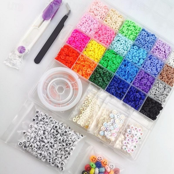 6000 Pieces of Clay Beads Soft Ceramic Pieces Soft Ceramic Beads Handmade Jewelry Bracelets DIY Accessories 6000 Pieces of Clay Beads Soft Ceramic Pieces Soft Ceramic Beads Handmade Jewelry Bracelets DIY Accessories