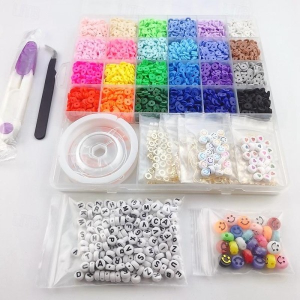 6000 Pieces of Clay Beads Soft Ceramic Pieces Soft Ceramic Beads Handmade Jewelry Bracelets DIY Accessories 6000 Pieces of Clay Beads Soft Ceramic Pieces Soft Ceramic Beads Handmade Jewelry Bracelets DIY Accessories