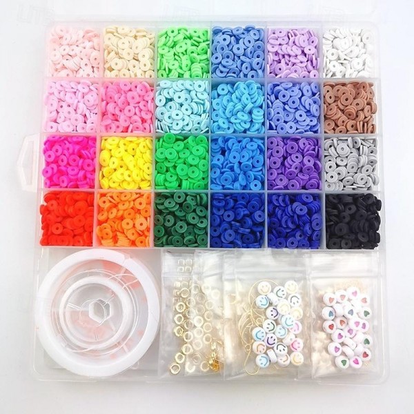 6000 Pieces of Clay Beads Soft Ceramic Pieces Soft Ceramic Beads Handmade Jewelry Bracelets DIY Accessories 6000 Pieces of Clay Beads Soft Ceramic Pieces Soft Ceramic Beads Handmade Jewelry Bracelets DIY Accessories