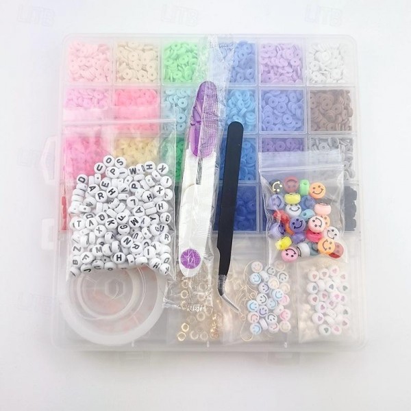 6000 Pieces of Clay Beads Soft Ceramic Pieces Soft Ceramic Beads Handmade Jewelry Bracelets DIY Accessories 6000 Pieces of Clay Beads Soft Ceramic Pieces Soft Ceramic Beads Handmade Jewelry Bracelets DIY Accessories