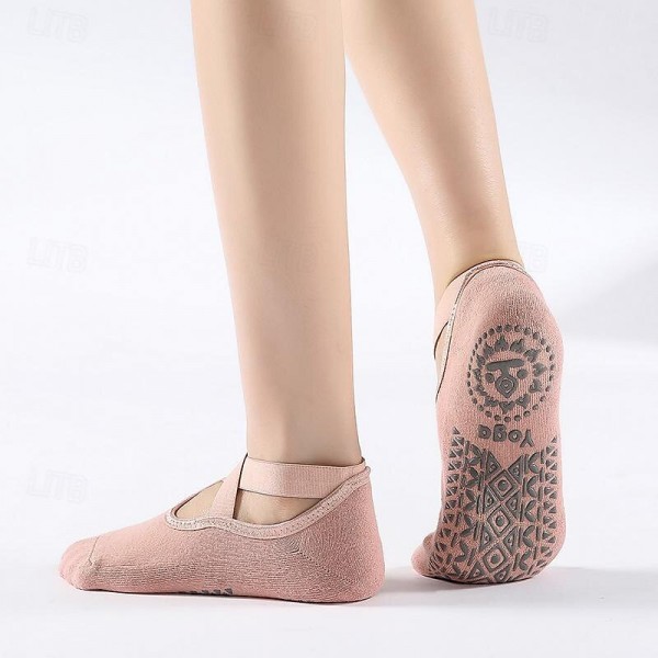 New cross band yoga socks towel bottom with glue ballet sports socks cotton cross-border YOGA SOCKS