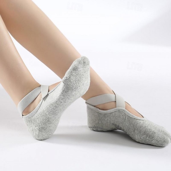 New cross band yoga socks towel bottom with glue ballet sports socks cotton cross-border YOGA SOCKS