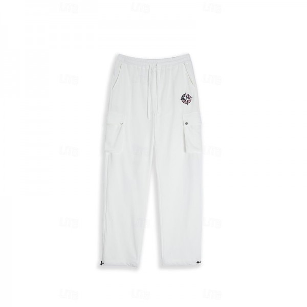 95%Cotton Men's Embroidery Sweatpants Joggers Trousers Drawstring Elastic Waist Multi Pocket Plain Comfort Breathable Casual Daily Holiday Sports Fashion Spring Summer Black White 95%Cotton Men's Embroidery Sweatpants Joggers Trousers Drawstring Elastic Waist Multi Pocket Plain Comfort Breathable Casual Daily Holiday Sports Fashion Spring Summer Black White