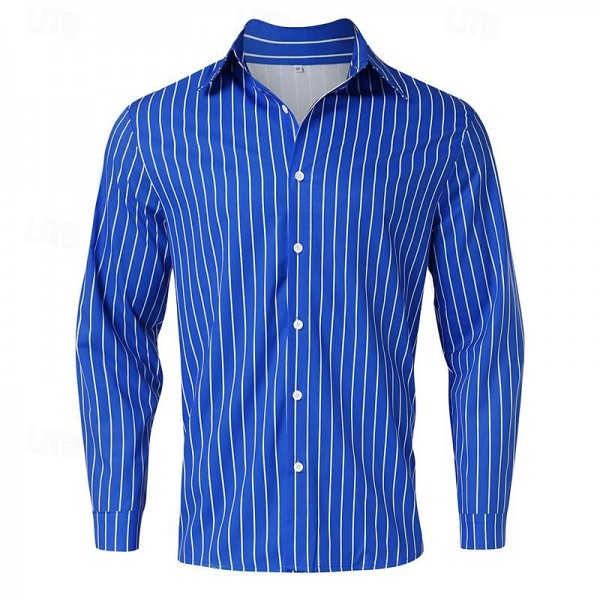Men's Shirt Button Up Shirt Casual Shirt Summer Shirt Pink Blue Green Long Sleeve Stripes Lapel Hawaiian Holiday Button-Down Clothing Apparel Fashion Casual Comfortable Men's Shirt Button Up Shirt Casual Shirt Summer Shirt Pink Blue Green Long Sleeve Stripes Lapel Hawaiian Holiday Button-Down Clothing Apparel Fashion Casual Comfortable