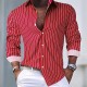 Men's Shirt Button Up Shirt Casual Shirt Summer Shirt Pink Blue Green Long Sleeve Stripes Lapel Hawaiian Holiday Button-Down Clothing Apparel Fashion Casual Comfortable Men's Shirt Button Up Shirt Casual Shirt Summer Shirt Pink Blue Green Long Sleeve Stripes Lapel Hawaiian Holiday Button-Down Clothing Apparel Fashion Casual Comfortable