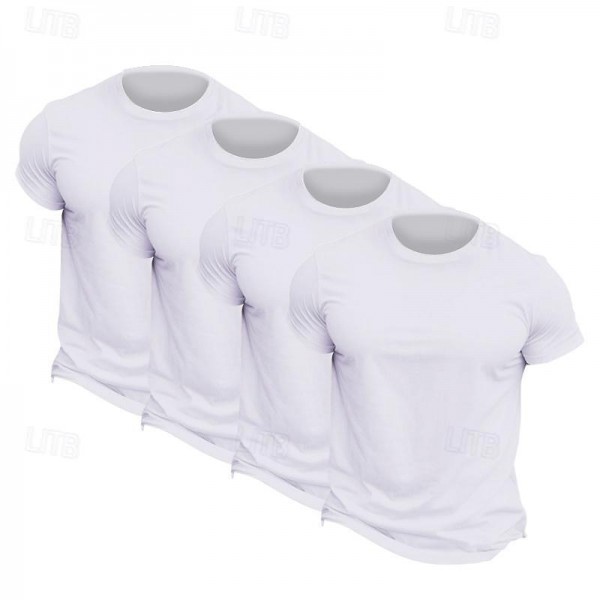 Multi Packs 4pcs Men's V Neck Short Sleeves Black+Black+Black+Black T shirt Tee Plain Daily Wear Vacation Cotton Spring & Summer Multi Packs 4pcs Men's V Neck Short Sleeves Black+Black+Black+Black T shirt Tee Plain Daily Wear Vacation Cotton Spring & Summer