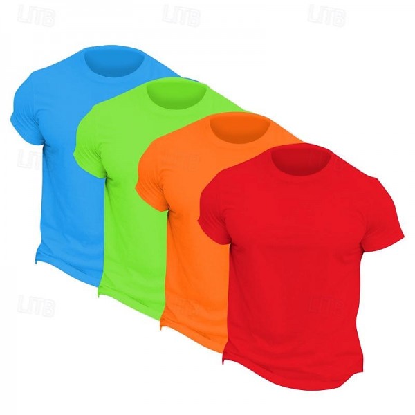 Multi Packs 4pcs Men's V Neck Short Sleeves Black+Black+Black+Black T shirt Tee Plain Daily Wear Vacation Cotton Spring & Summer Multi Packs 4pcs Men's V Neck Short Sleeves Black+Black+Black+Black T shirt Tee Plain Daily Wear Vacation Cotton Spring & Summer