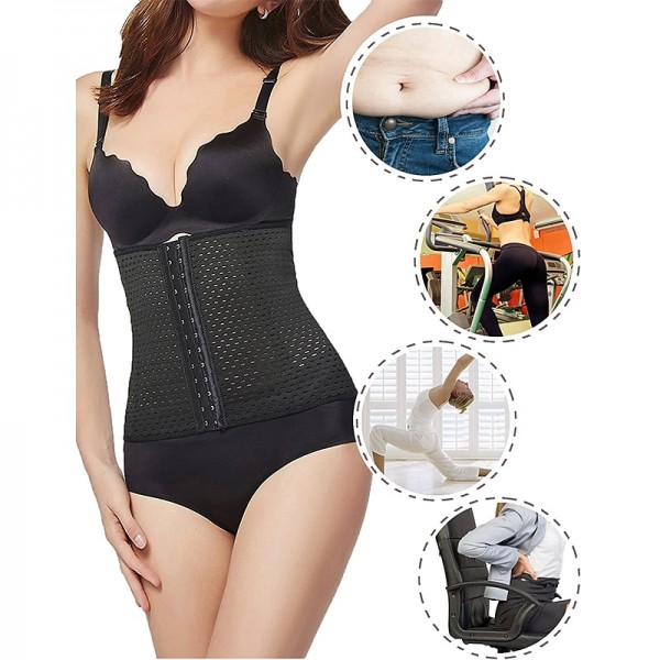 Corset Women's Waist Trainer Shapewears Office Running Gym Yoga Plus Size Creamy-white Black Brown Sport Breathable Hook & Eye Tummy Control Push Up Front Close Solid Color Summer Spring Fall Corset Women's Waist Trainer Shapewears Office Running Gym Yoga Plus Size Creamy-white Black Brown Sport Breathable Hook & Eye Tummy Control Push Up Front Close Solid Color Summer Spring Fall