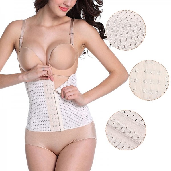 Corset Women's Waist Trainer Shapewears Office Running Gym Yoga Plus Size Creamy-white Black Brown Sport Breathable Hook & Eye Tummy Control Push Up Front Close Solid Color Summer Spring Fall Corset Women's Waist Trainer Shapewears Office Running Gym Yoga Plus Size Creamy-white Black Brown Sport Breathable Hook & Eye Tummy Control Push Up Front Close Solid Color Summer Spring Fall