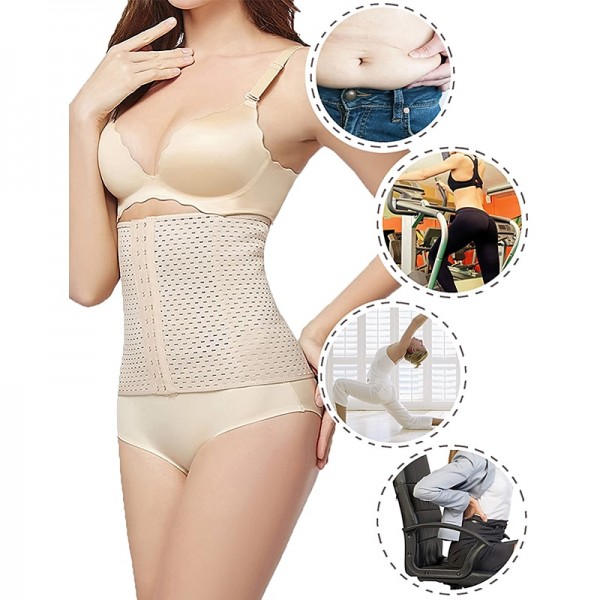 Corset Women's Waist Trainer Shapewears Office Running Gym Yoga Plus Size Creamy-white Black Brown Sport Breathable Hook & Eye Tummy Control Push Up Front Close Solid Color Summer Spring Fall Corset Women's Waist Trainer Shapewears Office Running Gym Yoga Plus Size Creamy-white Black Brown Sport Breathable Hook & Eye Tummy Control Push Up Front Close Solid Color Summer Spring Fall