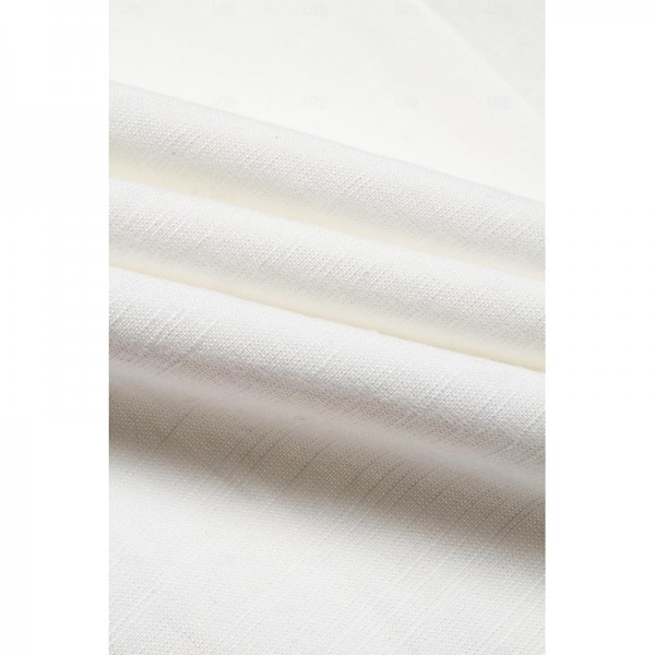 Men's Linen Pants Trousers Summer Pants Front Pocket Pleats Straight Leg Plain Comfort Breathable Casual Daily Holiday Fashion Basic Black White Men's Linen Pants Trousers Summer Pants Front Pocket Pleats Straight Leg Plain Comfort Breathable Casual Daily Holiday Fashion Basic Black White