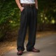 Men's Linen Pants Trousers Summer Pants Front Pocket Pleats Straight Leg Plain Comfort Breathable Casual Daily Holiday Fashion Basic Black White Men's Linen Pants Trousers Summer Pants Front Pocket Pleats Straight Leg Plain Comfort Breathable Casual Daily Holiday Fashion Basic Black White