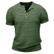 Men's Waffle Henley Shirt Tee Top Solid Color Henley Outdoor Casual Short Sleeve Button Clothing Apparel Fashion Designer Comfortable Men's Waffle Henley Shirt Tee Top Solid Color Henley Outdoor Casual Short Sleeve Button Clothing Apparel Fashion Designer Comfortable