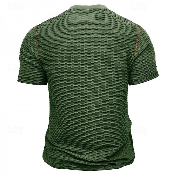 Men's Waffle Henley Shirt Tee Top Solid Color Henley Outdoor Casual Short Sleeve Button Clothing Apparel Fashion Designer Comfortable Men's Waffle Henley Shirt Tee Top Solid Color Henley Outdoor Casual Short Sleeve Button Clothing Apparel Fashion Designer Comfortable