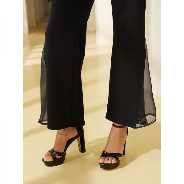 Elegant Chiffon Modal Bell Bottom Pants
