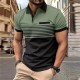 Men&#039;s Casual 3D Print Golf Polo Daily Wear Short Sleeve Turndown Polo Shirts White Wine Spring &amp; Summer S M L Micro-elastic Lapel Polo
