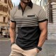 Men&#039;s Casual 3D Print Golf Polo Daily Wear Short Sleeve Turndown Polo Shirts White Wine Spring &amp; Summer S M L Micro-elastic Lapel Polo
