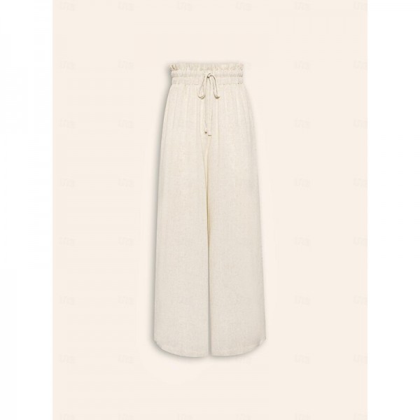 Breathable Rayon Linen Straight Maxi Pants Breathable Rayon Linen Straight Maxi Pants