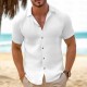 Men's Shirt Button Up Shirt Summer Shirt Beach Shirt Black White Pink Blue Khaki Short Sleeve Plain Lapel Casual Daily Clothing Apparel Cotton And Linen Fashion Comfortable Men's Shirt Button Up Shirt Summer Shirt Beach Shirt Black White Pink Blue Khaki Short Sleeve Plain Lapel Casual Daily Clothing Apparel Cotton And Linen Fashion Comfortable
