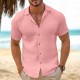 Men's Shirt Button Up Shirt Summer Shirt Beach Shirt Black White Pink Blue Khaki Short Sleeve Plain Lapel Casual Daily Clothing Apparel Cotton And Linen Fashion Comfortable Men's Shirt Button Up Shirt Summer Shirt Beach Shirt Black White Pink Blue Khaki Short Sleeve Plain Lapel Casual Daily Clothing Apparel Cotton And Linen Fashion Comfortable