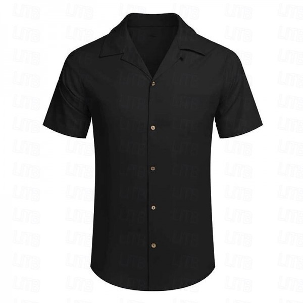 Men's Shirt Button Up Shirt Summer Shirt Beach Shirt Black White Pink Blue Khaki Short Sleeve Plain Lapel Casual Daily Clothing Apparel Cotton And Linen Fashion Comfortable Men's Shirt Button Up Shirt Summer Shirt Beach Shirt Black White Pink Blue Khaki Short Sleeve Plain Lapel Casual Daily Clothing Apparel Cotton And Linen Fashion Comfortable
