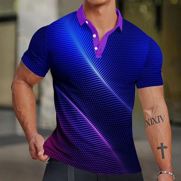 Geometry Linear Men's Business Casual Print Waffle Polo Shirt Outdoor Street Casual Polyester Short Sleeve Turndown Polo Shirts Blue Summer Spring S M L Lapel Polo Geometry Linear Men's Business Casual Print Waffle Polo Shirt Outdoor Street Casual Polyester Short Sleeve Turndown Polo Shirts Blue Summer Spring S M L Lapel Polo