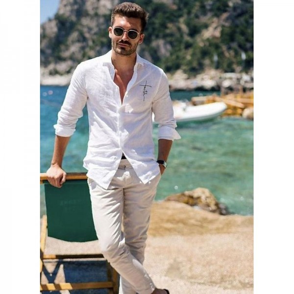 Men's Shirt Cotton Linen Shirt White Cotton Shirt Casual Shirt Cotton Shirt Black White Pink Long Sleeve Cross Lapel Spring & Fall Hawaiian Holiday Clothing Apparel Button-Down Men's Shirt Cotton Linen Shirt White Cotton Shirt Casual Shirt Cotton Shirt Black White Pink Long Sleeve Cross Lapel Spring & Fall Hawaiian Holiday Clothing Apparel Button-Down