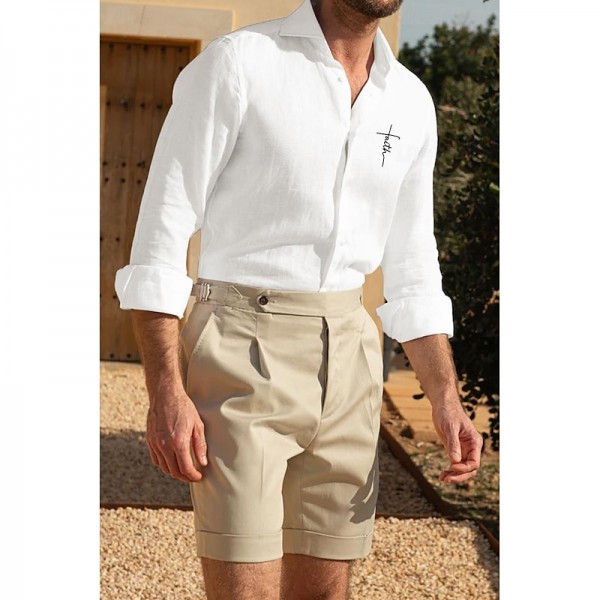 Men's Shirt Cotton Linen Shirt White Cotton Shirt Casual Shirt Cotton Shirt Black White Pink Long Sleeve Cross Lapel Spring & Fall Hawaiian Holiday Clothing Apparel Button-Down Men's Shirt Cotton Linen Shirt White Cotton Shirt Casual Shirt Cotton Shirt Black White Pink Long Sleeve Cross Lapel Spring & Fall Hawaiian Holiday Clothing Apparel Button-Down