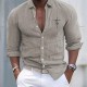 Men's Shirt Cotton Linen Shirt White Cotton Shirt Casual Shirt Cotton Shirt Black White Pink Long Sleeve Cross Lapel Spring & Fall Hawaiian Holiday Clothing Apparel Button-Down Men's Shirt Cotton Linen Shirt White Cotton Shirt Casual Shirt Cotton Shirt Black White Pink Long Sleeve Cross Lapel Spring & Fall Hawaiian Holiday Clothing Apparel Button-Down