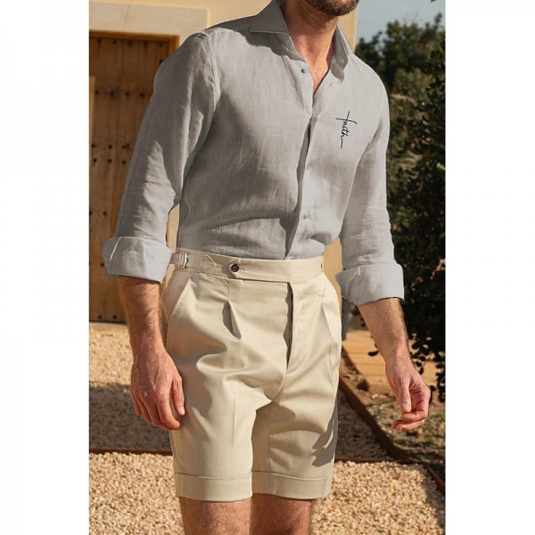 Men's Shirt Cotton Linen Shirt White Cotton Shirt Casual Shirt Cotton Shirt Black White Pink Long Sleeve Cross Lapel Spring & Fall Hawaiian Holiday Clothing Apparel Button-Down Men's Shirt Cotton Linen Shirt White Cotton Shirt Casual Shirt Cotton Shirt Black White Pink Long Sleeve Cross Lapel Spring & Fall Hawaiian Holiday Clothing Apparel Button-Down