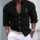 Men's Shirt Cotton Linen Shirt White Cotton Shirt Casual Shirt Cotton Shirt Black White Pink Long Sleeve Cross Lapel Spring & Fall Hawaiian Holiday Clothing Apparel Button-Down Men's Shirt Cotton Linen Shirt White Cotton Shirt Casual Shirt Cotton Shirt Black White Pink Long Sleeve Cross Lapel Spring & Fall Hawaiian Holiday Clothing Apparel Button-Down