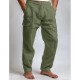Men's Cargo Pants Linen Pants Trousers Summer Pants Drawstring Elastic Waist Multi Pocket Plain Comfort Breathable Full Length Outdoor Daily Going out Fashion Casual Black White Inelastic Men's Cargo Pants Linen Pants Trousers Summer Pants Drawstring Elastic Waist Multi Pocket Plain Comfort Breathable Full Length Outdoor Daily Going out Fashion Casual Black White Inelastic