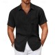 Men's Shirt Button Up Shirt Casual Shirt Summer Shirt Beach Shirt Black White khaki Light Blue Short Sleeve Plain Turndown Hawaiian Holiday Pocket Clothing Apparel Fashion Casual Comfortable Men's Shirt Button Up Shirt Casual Shirt Summer Shirt Beach Shirt Black White khaki Light Blue Short Sleeve Plain Turndown Hawaiian Holiday Pocket Clothing Apparel Fashion Casual Comfortable
