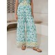 Casual Folk Print Wide Leg Pants Casual Folk Print Wide Leg Pants