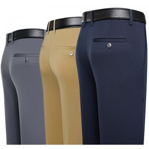 Men&#039;s Dress Pants Trousers Flat Front Pants Suit Pants Straight Leg Geometry Stretch No-Iron Formal Business Classic Style Casual Black Royal Blue High Waist Stretchy
