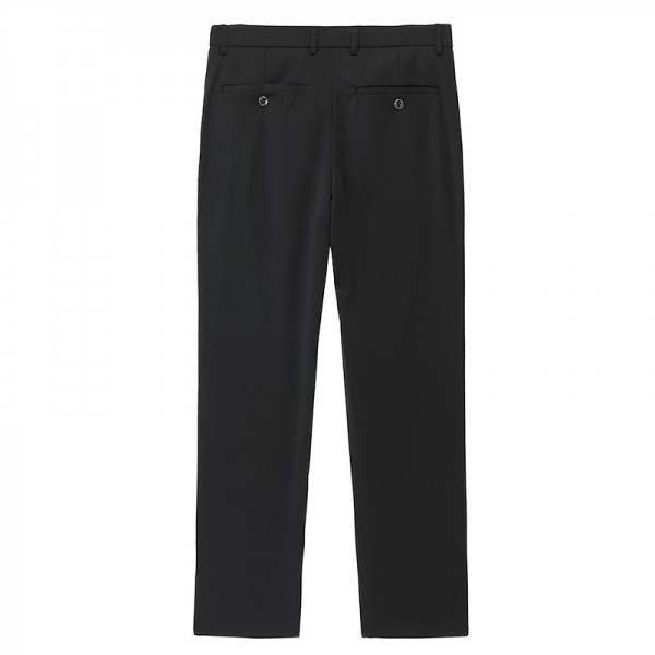 Men&#039;s Dress Pants Trousers Flat Front Pants Suit Pants Straight Leg Geometry Stretch No-Iron Formal Business Classic Style Casual Black Royal Blue High Waist Stretchy