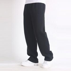 Men&#039;s Fleece Pants Sweatpants Joggers Trousers Elastic Waist Straight Leg Solid Color Plain Breathable Comfortable Full Length Sports Outdoor Daily Wear Casual / Sporty Athleisure Black Wine