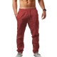 Men&#039;s Linen Pants Trousers Beach Pants Pocket Drawstring Elastic Waistband Plain Comfort Breathable Daily Stylish Hip Hop Light Khaki Black Micro-elastic