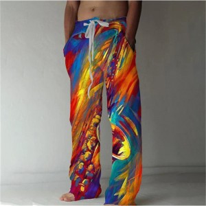 Men&#039;s Trousers Summer Pants Beach Pants Drawstring Elastic Waist Front Pocket Graphic Skull Comfort Soft Casual Daily Fashion Designer 1 2