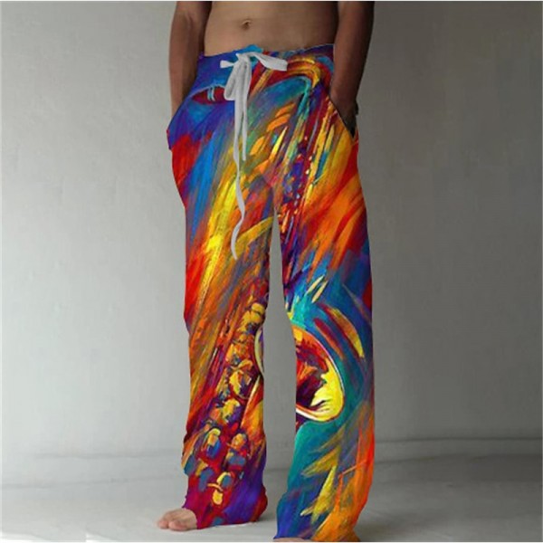 Men's Trousers Summer Pants Beach Pants Drawstring Elastic Waist Front Pocket Graphic Skull Comfort Soft Casual Daily Fashion Designer 1 2 Men's Trousers Summer Pants Beach Pants Drawstring Elastic Waist Front Pocket Graphic Skull Comfort Soft Casual Daily Fashion Designer 1 2