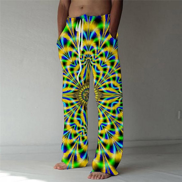 Men's Summer Pants Beach Pants Pocket Drawstring Elastic Waist Graphic Prints Comfort Breathable Casual Daily Holiday Streetwear Designer Yellow Blue Mid Waist Men's Summer Pants Beach Pants Pocket Drawstring Elastic Waist Graphic Prints Comfort Breathable Casual Daily Holiday Streetwear Designer Yellow Blue Mid Waist