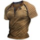 Men&#039;s Henley Shirt Raglan T Shirt Plain Slim Pleated Henley Outdoor Daily Short Sleeve Patchwork Pleats Clothing Apparel Fashion Designer Casual