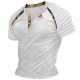 Men&#039;s Henley Shirt Raglan T Shirt Plain Slim Pleated Henley Outdoor Daily Short Sleeve Patchwork Pleats Clothing Apparel Fashion Designer Casual