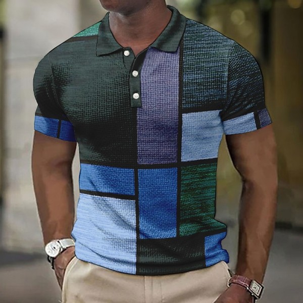 Men's Polo Shirt Waffle Polo Shirt Lapel Polo Button Up Polos Golf Shirt Plaid Graphic Prints Geometry Turndown Light Yellow Crystal / Orange Yellow Black / Brown Army Green Outdoor Street Short Men's Polo Shirt Waffle Polo Shirt Lapel Polo Button Up Polos Golf Shirt Plaid Graphic Prints Geometry Turndown Light Yellow Crystal / Orange Yellow Black / Brown Army Green Outdoor Street Short