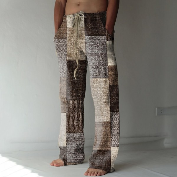 Men's Trousers Summer Pants Beach Pants Drawstring Elastic Waist 3D Print Color Block Geometric Pattern Graphic Prints Comfort Casual Daily Holiday Streetwear Hawaiian Blue Brown Men's Trousers Summer Pants Beach Pants Drawstring Elastic Waist 3D Print Color Block Geometric Pattern Graphic Prints Comfort Casual Daily Holiday Streetwear Hawaiian Blue Brown