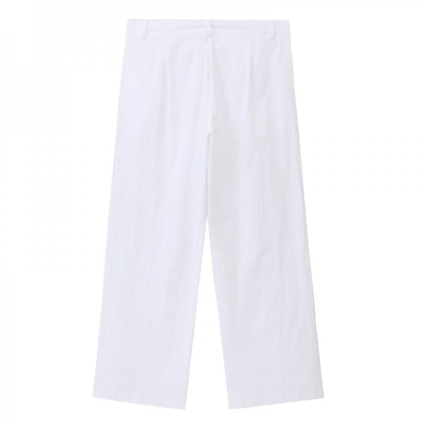Men's Linen Pants Trousers Summer Pants Beach Pants Drawstring Side Button Straight Leg Plain Comfort Breathable Ankle-Length Casual Daily Holiday Fashion Classic Style Black White Men's Linen Pants Trousers Summer Pants Beach Pants Drawstring Side Button Straight Leg Plain Comfort Breathable Ankle-Length Casual Daily Holiday Fashion Classic Style Black White