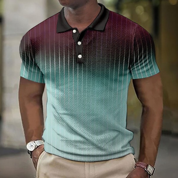 Men's Polo Shirt Waffle Polo Shirt Lapel Polo Button Up Polos Golf Shirt Gradient Striped Graphic Prints Turndown Yellow Navy Blue Blue Purple Green Outdoor Street Short Sleeve Print Clothing Apparel Men's Polo Shirt Waffle Polo Shirt Lapel Polo Button Up Polos Golf Shirt Gradient Striped Graphic Prints Turndown Yellow Navy Blue Blue Purple Green Outdoor Street Short Sleeve Print Clothing Apparel