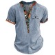 Men&#039;s Henley Shirt Graphic Tribal Stand Collar Clothing Apparel 3D Print Outdoor Daily Short Sleeve Button Print Fashion Designer Basic