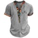 Men&#039;s Henley Shirt Graphic Tribal Stand Collar Clothing Apparel 3D Print Outdoor Daily Short Sleeve Button Print Fashion Designer Basic