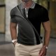 Men&#039;s Polo Shirt Waffle Polo Shirt Lapel Polo Button Up Polos Golf Shirt Gradient Graphic Prints Geometry Turndown Yellow Red Blue Green Gray Outdoor Street Short Sleeve Print Clothing Apparel